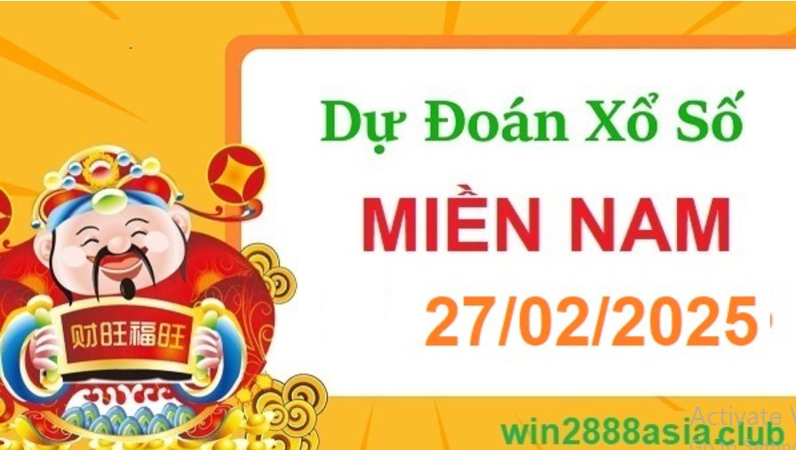 Soi cầu XSMN 27-02-2025 Win2888 Chốt số miền nam chuẩn xác thứ 5